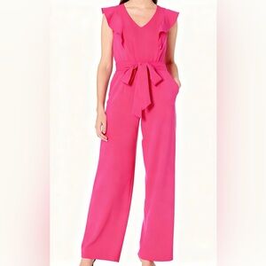 Nine West Vibrant Pink Jumpsuit